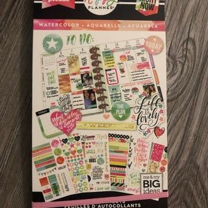 NWT happy planner watercolor stickers